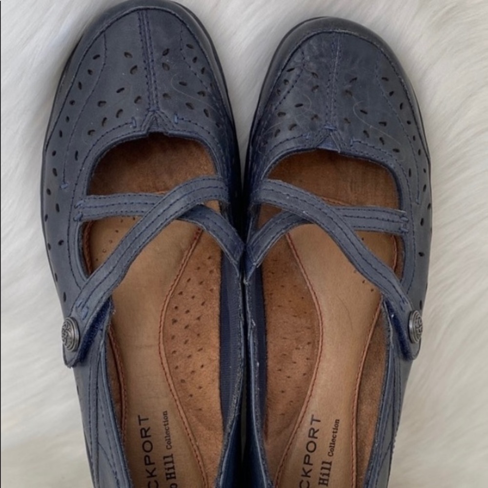 Rockport Cob Hill Pearl Cross-Strap Mary Janes